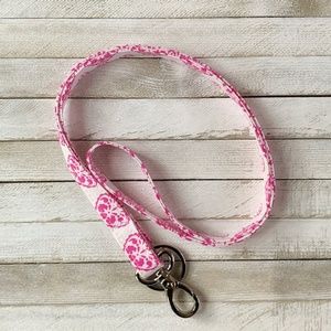 Pink Fleur Lanyard